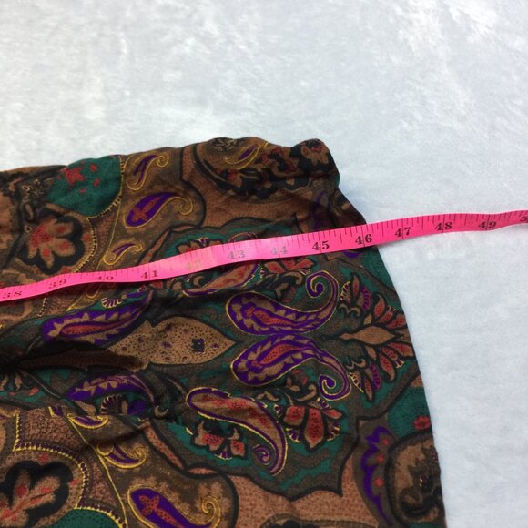 Vintage R.J. Stevens Jumper Dress Size 10P Womens Petite Brow Paisley Sleeveless - Picture 8 of 15